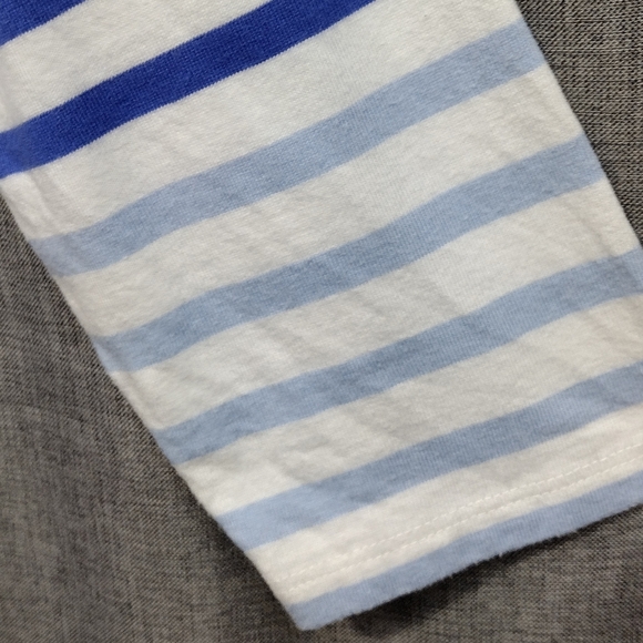 Authentic Talbots Tee - Gradient Stripe Women's M Multicolor Artsy Retro 90s Y2K - Picture 4 of 10